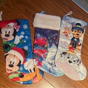 Disney Mickey Mouse, Trolls & Paw Patrol Christmas Stockings
